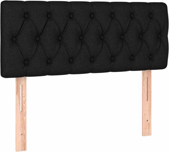 vidaXL Hoofdbord 100x7x78/88 cm stof zwart