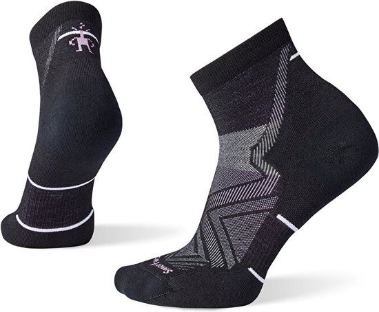 Smartwool Run Targeted Cushion Enkel hardloopsokken Dames Zwart Maat 42-45