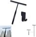 Merkloos / Sans marque Douche trekker - Telescopisch Uitschuifbare Douchewisser - Raamwisser - Vloertrekker - Ruitenwasser - Glazenwasser - Met Ophanghaak, Telescoopstang - Siliconen Ramenwisser - Voor badkamers, glas en vloeren - Zwart - 28 x 137CM