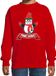 Bellatio Decorations Kersttrui/sweater voor jongens/meisjes - free hugs - rood - Kerst pinguin 134/146