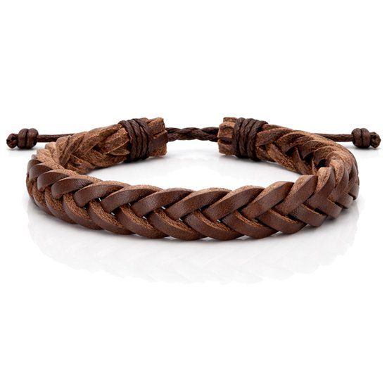 LGT JWLS LGT Jewels Gevlochten leren armband Heren Bruin