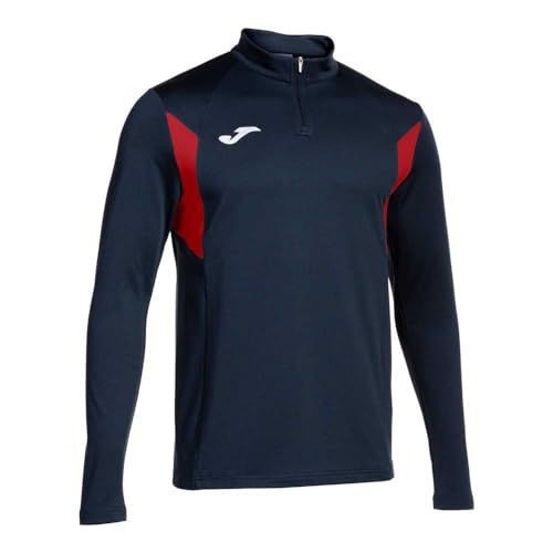 Joma Winner III Men's Sweatshirt - Half Zip - Navy Red - XS
