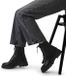Manfield - Dames - Zwarte leren veterlaarsjes - Maat 42