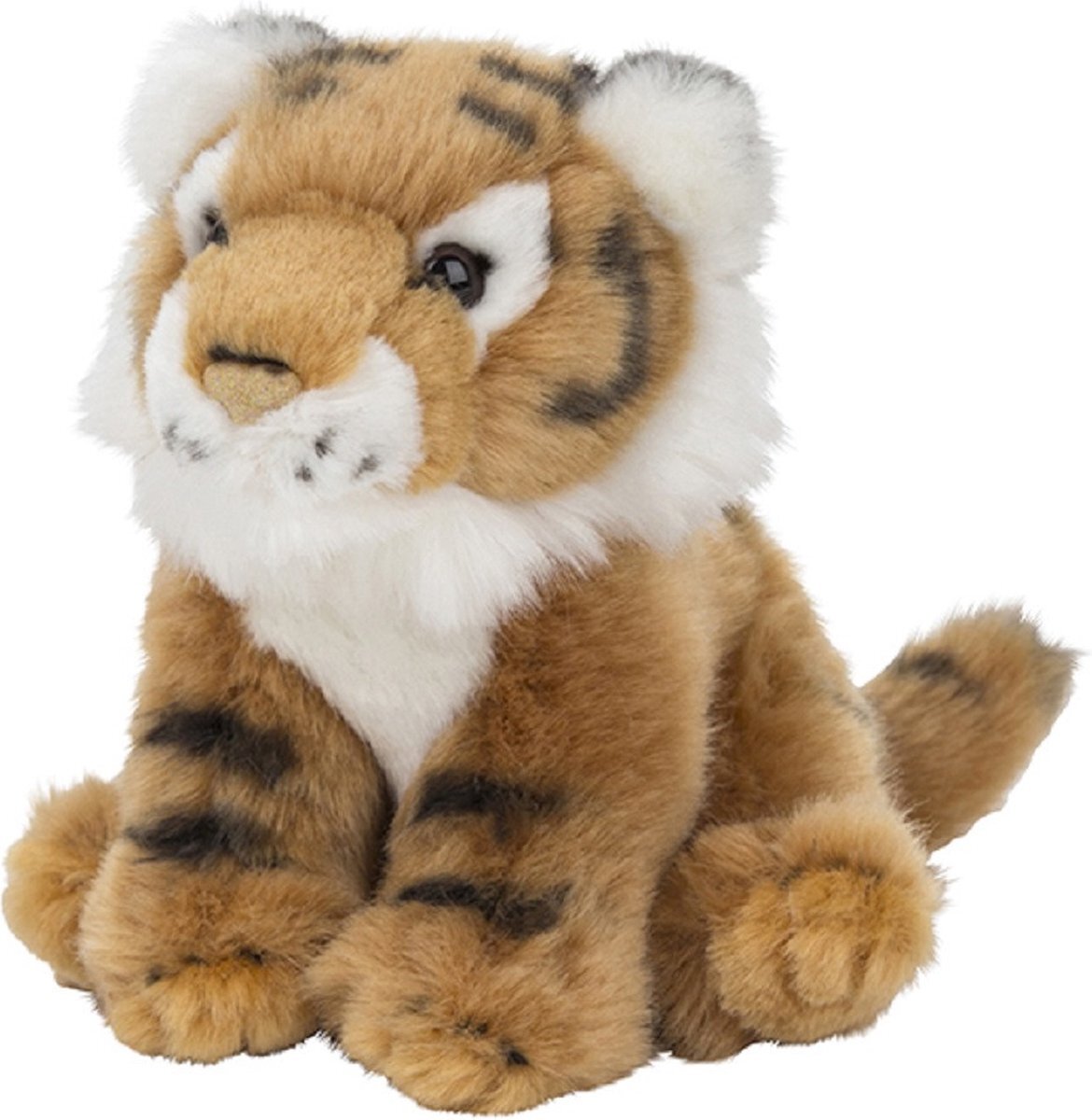 Nature Planet Pluche kleine tijger knuffel van 15 cm - Dieren speelgoed knuffels cadeau - Tijgers Knuffeldieren