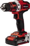 Einhell Accu Boor-/Schroefmachine TE-CD 18/40-1 Li Kit - Power X-Change - 18 V/Li-ion - 40 Nm - 0-400/0-1.500 t/min - Incl. 2x 2.0 Ah accu, lader en transport-/opbergkoffer
