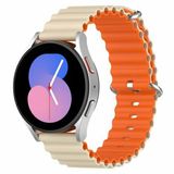By Qubix Qubix Ocean Style bandje - Beige / Oranje - Geschikt voor Xiaomi Redmi Watch 5 Active / Redmi Watch 5 Lite