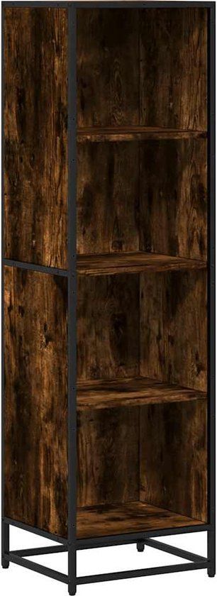 vidaXL Boekenkast - 40x35x139 cm - Bewerkt Hout - Gerookt Eikenkleurig