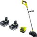 RYOBI RY18EGA-0 taille-bordure sur batterie 18 V 38 mm + 2x batterie 5,0 Ah + chargeur