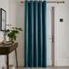 Fusion Strata Collection Strata gordijn met ogen, voor slaapkamer, woonkamer, 168 x 214 cm, turquoisegroen