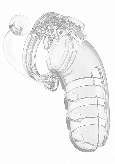 ManCage Model 12 - Chasity - 5.5" - Cage with Plug - Transparent