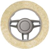 Walser Lamsvel Stuurwielhoes Auto - Universele stuurwielbeschermer, Beige
