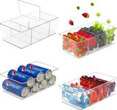 XIVADA Koelkast Organizer - Set van 4 - Transparant - Kunststof