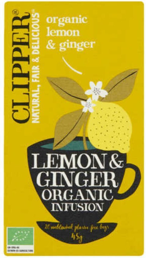Clipper Thee Lemon &amp; Ginger 20 stuks