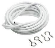 Bulk Hardware BH03877 100 cm gordijndraad met elk 2 haken en ogen, wit