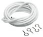 Bulk Hardware BH03877 100 cm gordijndraad met elk 2 haken en ogen, wit