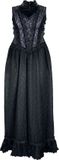 Sinister Gothic Gothic Longdress Dames Maxi-jurk - zwart/paars - M