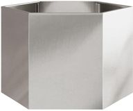 vidaXL Plantenbak zeshoek 69x60x45 cm roestvrijstaal