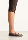 Sacha - Dames - Bruine leren ballerina's - Maat 42