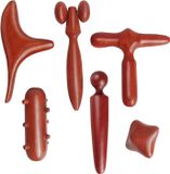 7 pièces trigger point, appareil de massage, bois, bâton de massage des pieds, stylo d'acupression, bâton de fascia, bâton de massage, triggerdinger