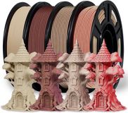 Merkloos PLA 3D Printer Filament Bundle Bois Double Couleur, 1,75 mm