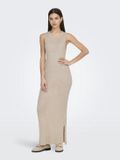 ONLY - ONLTARA SL RIB O-NECK MAXI DRESS KNT - Meisjes - Maxi jurken - S - Acryl/Viscose - Lang - Mouwloos - Whitecap Gray
