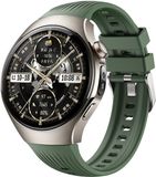 Strap-it Siliconen bandje met 'perfect fit' aansluiting - geschikt voor Huawei Watch 5 - 46mm (donkergroen)