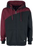 R.E.D. by EMP Heren Jack met capuchon - Zwart/Bordeaux - 4XL