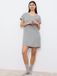 Triumph Red Label Nightdresses Nachthemd Dames donkergrijs gemêleerd Korte mouw Katoen Printopdruk Maat 38
