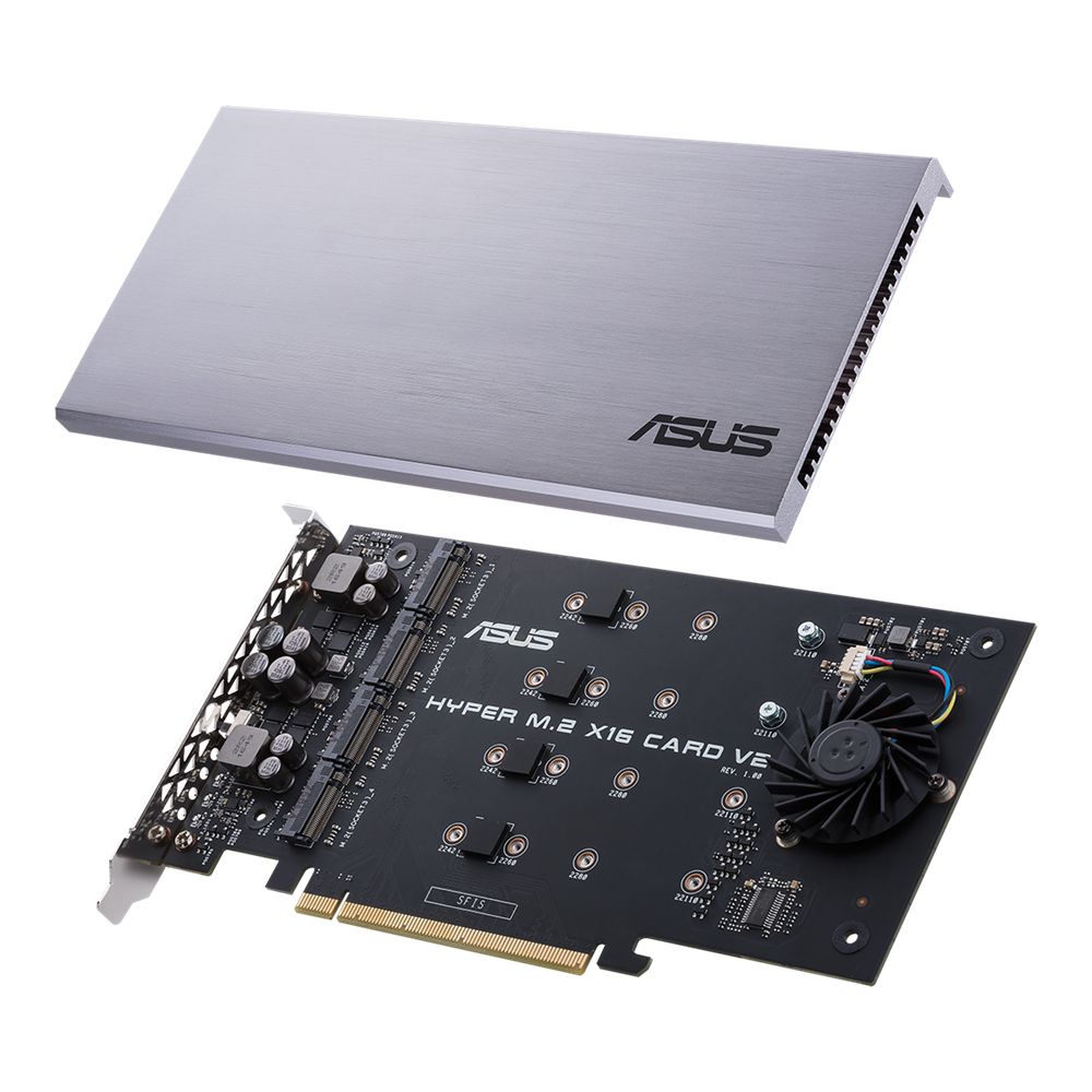 ASUS HYPER M.2 X16 CARD V2 - Uitbreidingskaart PCIe 3.0 x16 - 4x M.2 (PCIe)