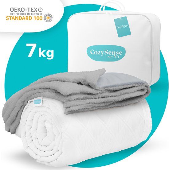 CozySense® Verzwaringsdeken 7kg - 140x200cm - Grijs
