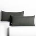 DecoKing Amber-kussenslopen 40 x 120 cm, jerseykatoen, rits, grafiet, 2 stuks