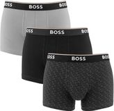 BOSS Hugo Boss heren BOSS power 3P boxer trunks print grijs & zwart