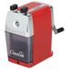Carl CC-2000 puntenslijper, personaliseerbaar, rood, 5-punts selectie, handmatig, stil, voor kantoor en thuis, voor school en klaslokaal