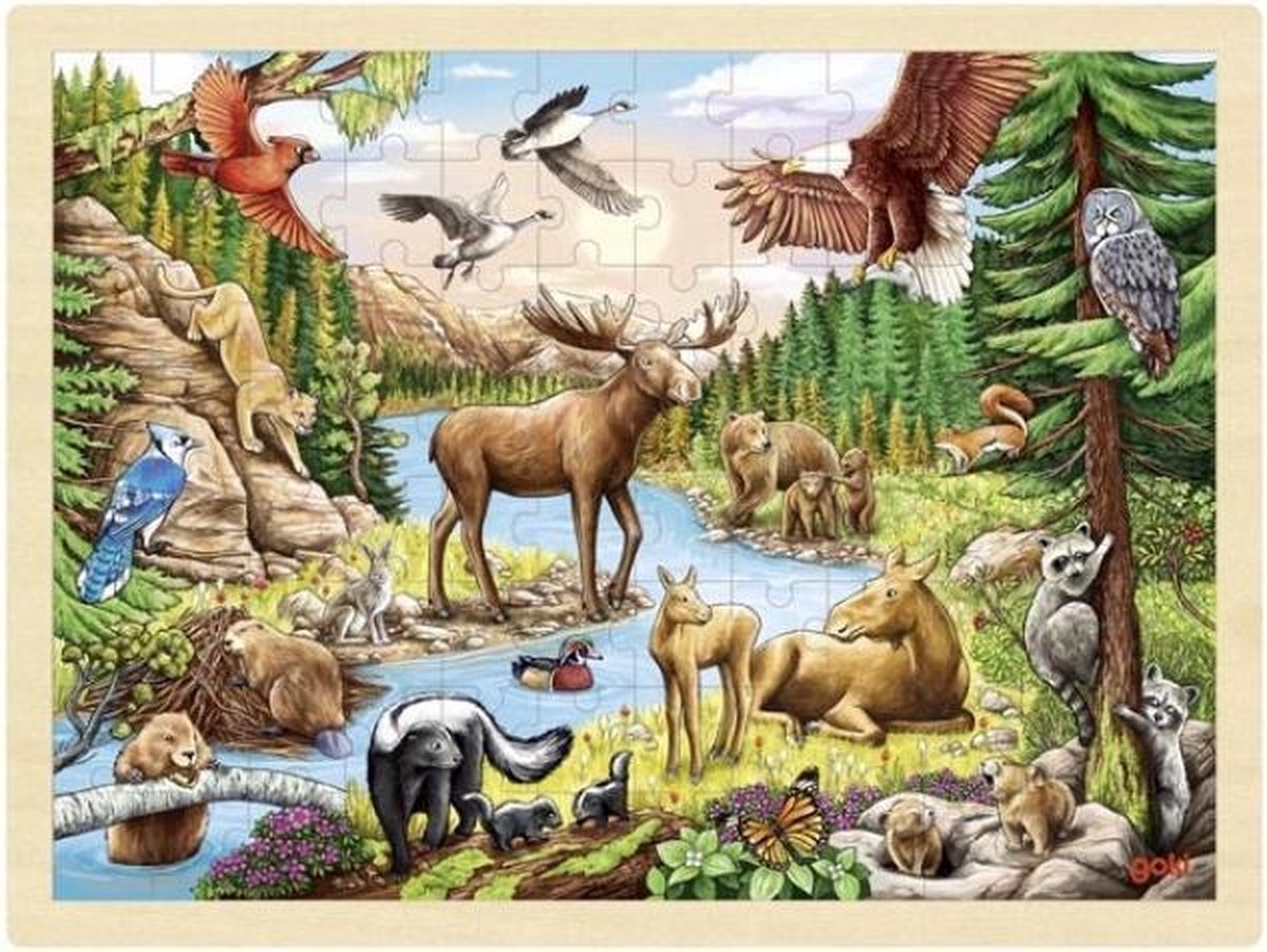 Goki Puzzel Wildernis Noord-Amerika 96st