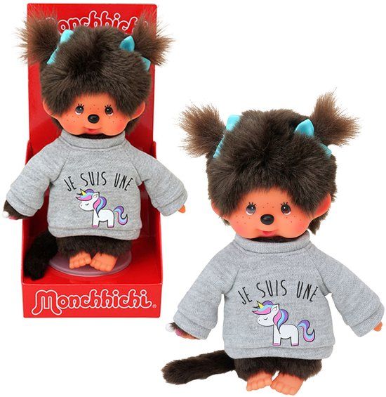 Bandai Monchhichi Eenhoorn Pluche - 20 cm