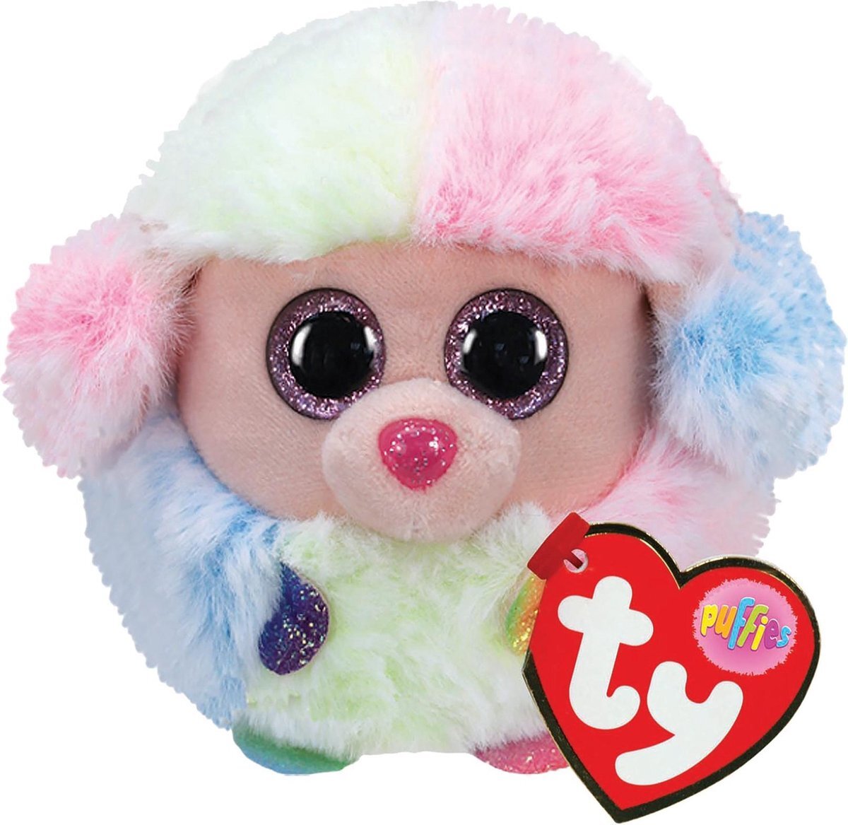 TY Teeny Puffies Rainbow Poodle 10cm