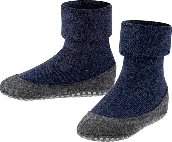 FALKE Cosyshoe Teens Huissokken Kinderen - Blauw - Maat 35-36