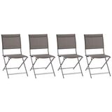Hespéride - Set van 4 tuinstoelen, inklapbaar, Axant Wengé
