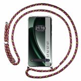Tumundosmartphone Transparante beschermhoes voor de Realme GT 6/GT 6T 5G met koord, roze/goud