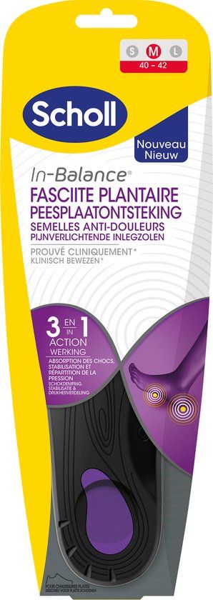 Scholl In Balance Pijnverlichtende Inlegzolen Peesplaatontsteking - Maat 40-42 - 1 Paar