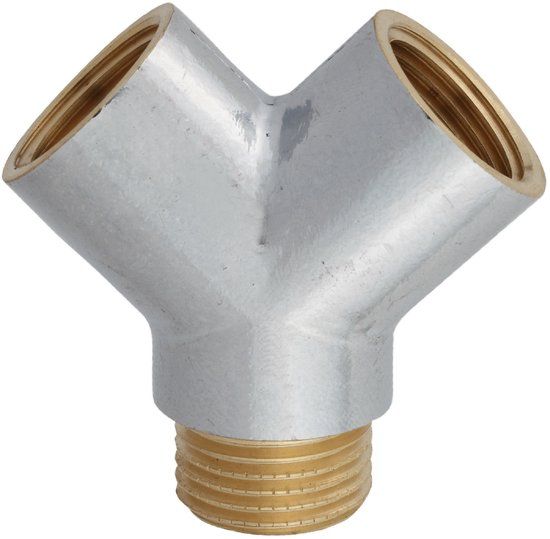 KIRCHHOFF MS Y-Fitting - Chroom - 1/2"BI x 1/2"BU