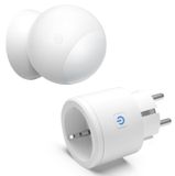 Milduall Stopcontact met draadloze PIR-bewegingssensor, pasthrough-draadloze schakelaar voor verlichting en ventilator