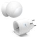 Milduall Stopcontact met draadloze PIR-bewegingssensor, pasthrough-draadloze schakelaar voor verlichting en ventilator