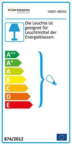 Niermann stand by 56511 A++ tot E, plafondlamp "Decorring mat" gesatineerd, 40 x 40 x 13 cm