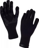 Sealskinz Waterproof All Weather Ultra Grip Knitted Fietshandschoenen Unisex - Maat M - Zwart
