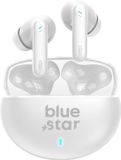 Blue Star TWS Bluetooth 6.0 écouteurs avec suppression du bruit ANC et ENC blanc