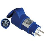 Aquacars.fr Adapter vrouwelijk CEE17-mannelijk Schuko Camping Car