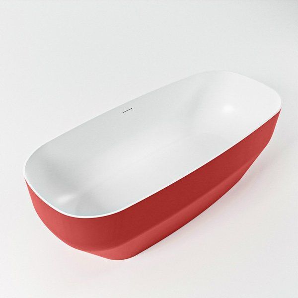 Mondiaz STONE Vrijstaand Bad - 170x75cm - Fire Binnenbad - Talc