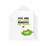 Grappige CBH Grappige koppels kaart - U bent de wind onder mijn dekbed - man vrouw kaarten - Valentines Card - vriendin vriendje - verjaardag -CBH1459