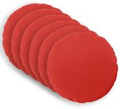 vidaXL - Kussensloop - 6 stuks - HEERLEN - Rood - Ø 40 cm - Polyester